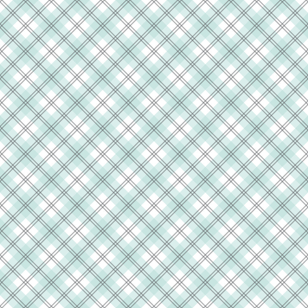 Mint Grey and White Plaid Fat Quarter Bundle