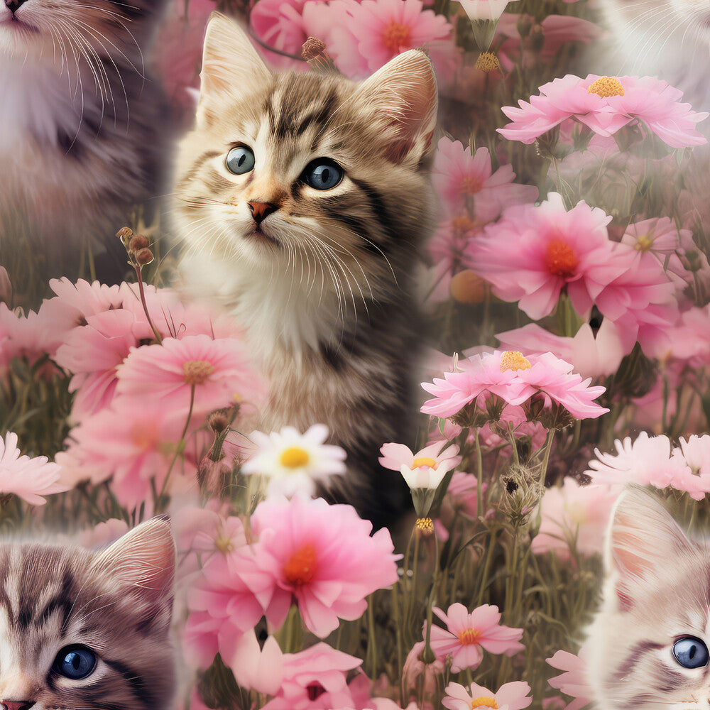 Kittens in Wildflowers Fat Quarter Bundle