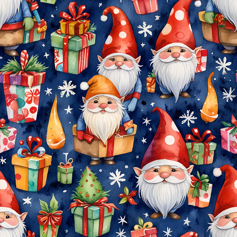 Christmas Gnomes Fat Quarter Bundle