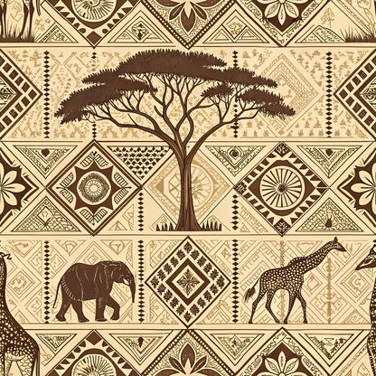 African Mud Cloth Line Art Fat Quarter Bundle