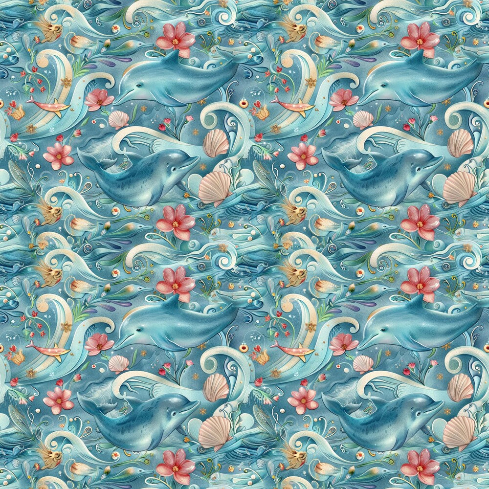 Swimming with Dolphins Fat Quarter Bundle