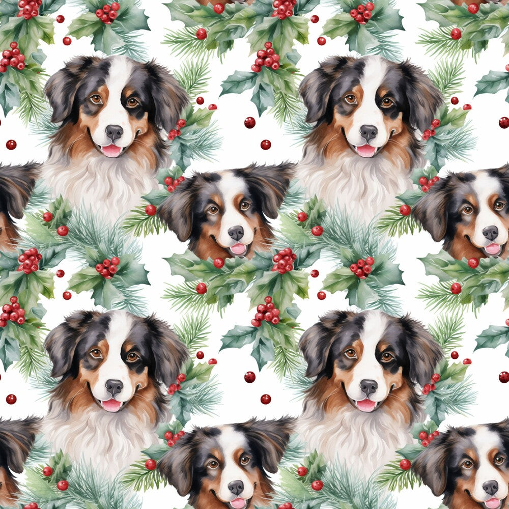 Christmas Santa Puppy Dogs Fat Quarter Bundle