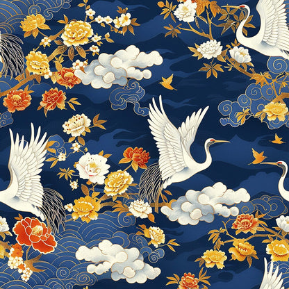 Japanese Cranes Fat Quarter Bundle