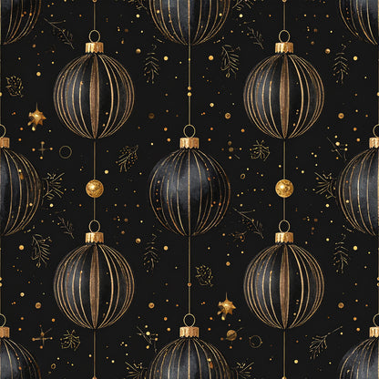 Golden Christmas Elegance Fat Quarter Bundle
