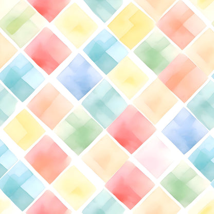 Watercolor Checkered Gingham Fat Quarter Bundle