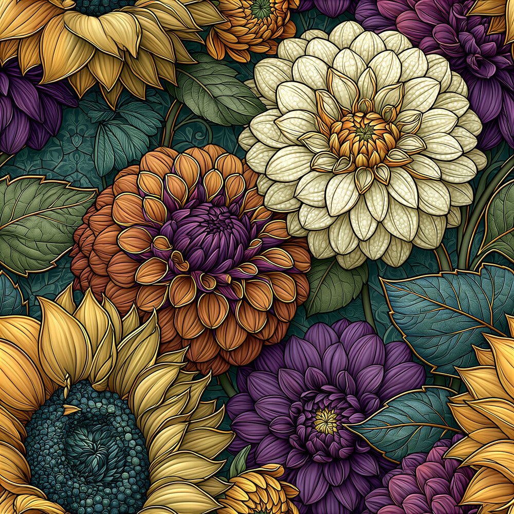 Fall Ornamental Florals Fat Quarter Bundle
