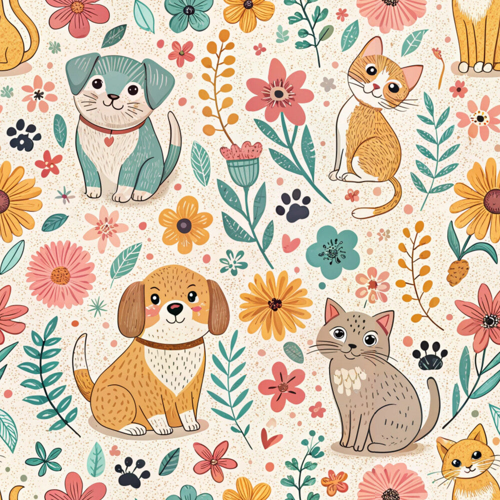 Heart and Paw Prints Fat Quarter Bundle