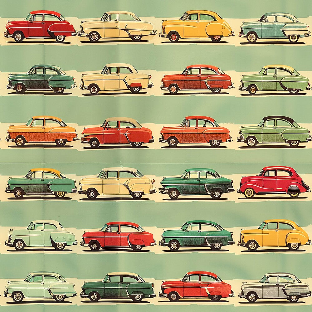 Midcentury Cars Fat Quarter Bundle