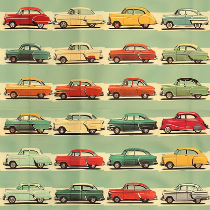 Midcentury Cars Fat Quarter Bundle
