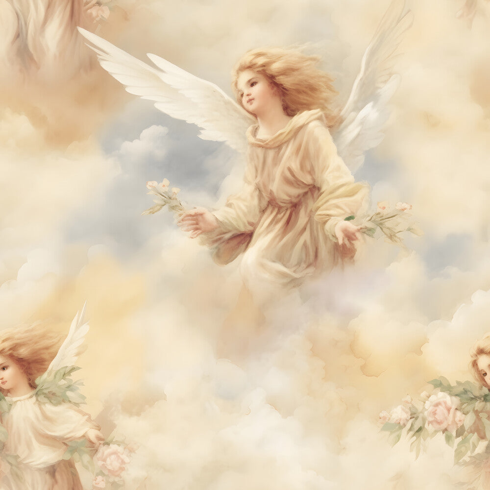 Vintage Angels in Heavenly Skies Fat Quarter Bundle