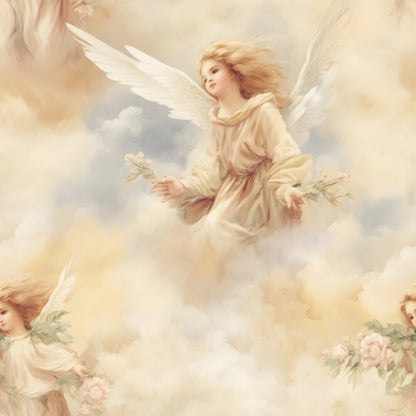 Vintage Angels in Heavenly Skies Fat Quarter Bundle