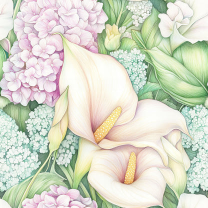 Pastel Calla Lily Fat Quarter Bundle