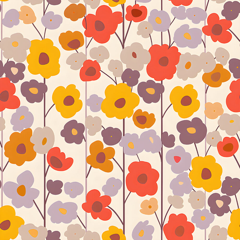 Retro Floral Daisies Fat Quarter Bundle
