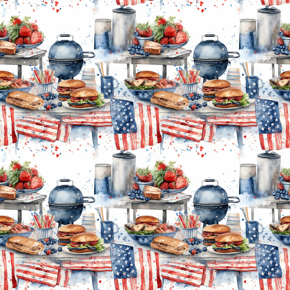 Red White and BBQ Fat Quarter Bundle
