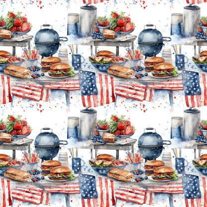 Red White and BBQ Fat Quarter Bundle