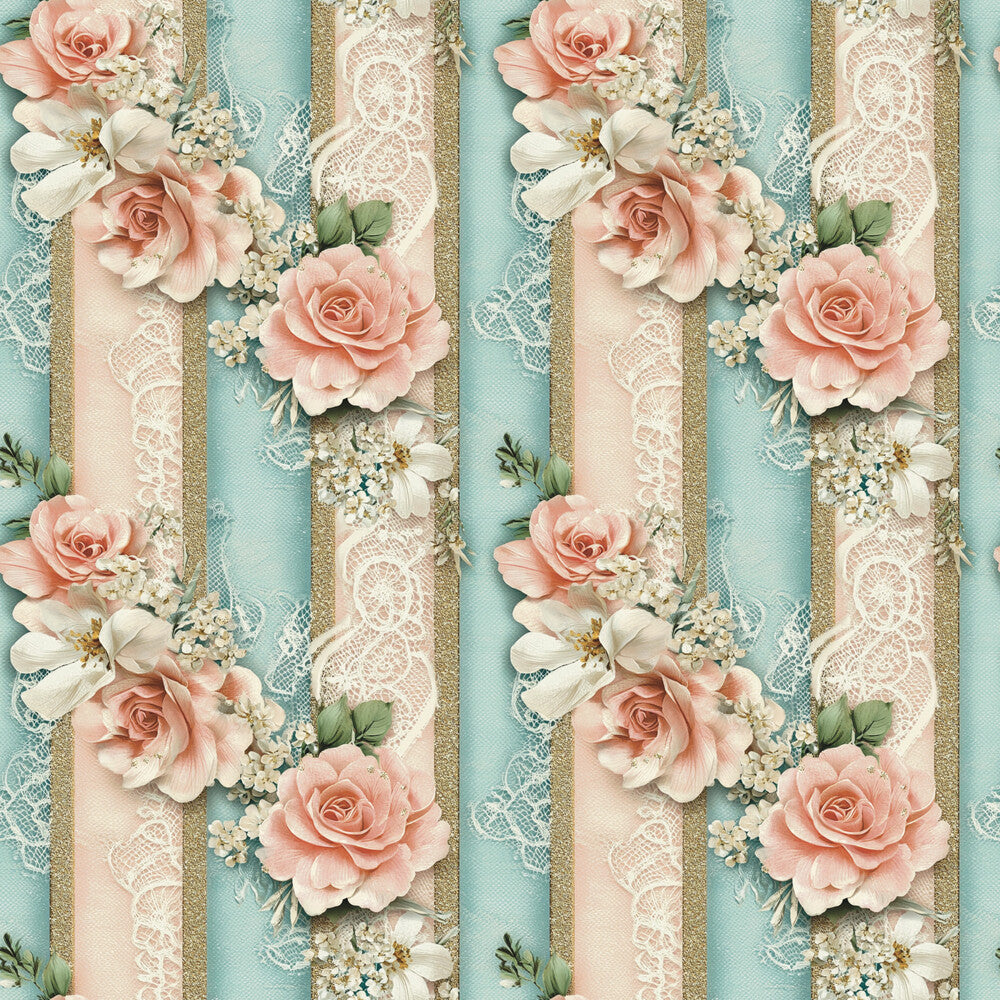 Floral Stripes Fat Quarter Bundle