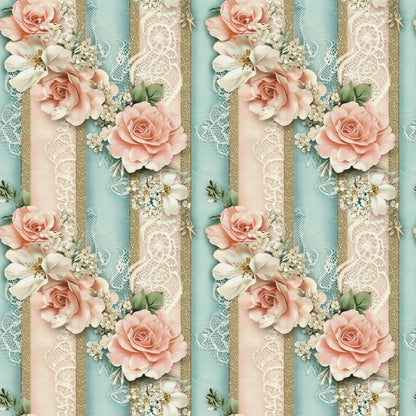 Floral Stripes Fat Quarter Bundle
