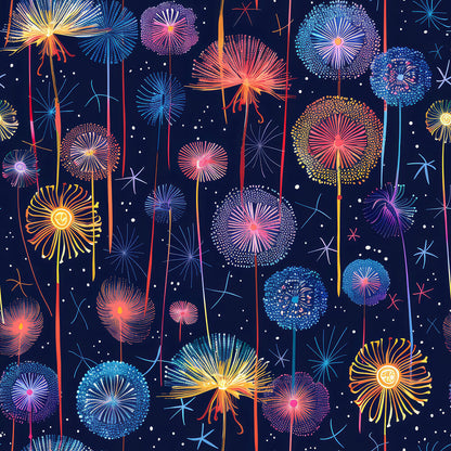Midnight Dandelions Fat Quarter Bundle