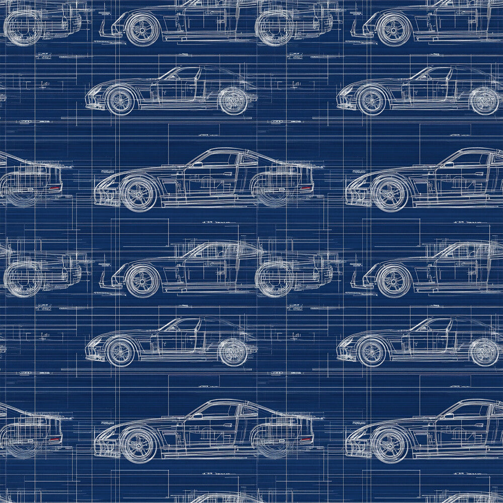 Vintage Car Blueprint Fat Quarter Bundle