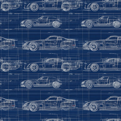 Vintage Car Blueprint Fat Quarter Bundle