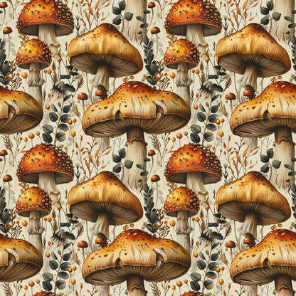 Retro Mushroom Botanical Fat Quarter Bundle