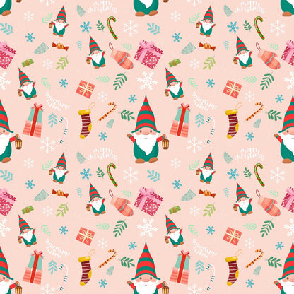 Pink Christmas Gnomes Fat Quarter Bundle