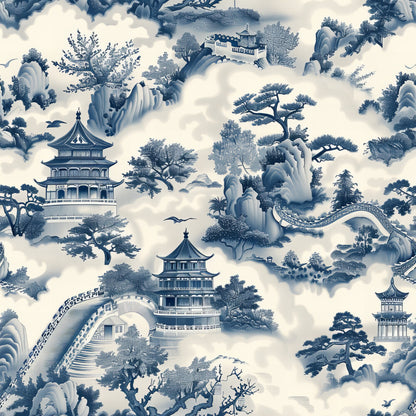 Blue Vintage China Fat Quarter Bundle