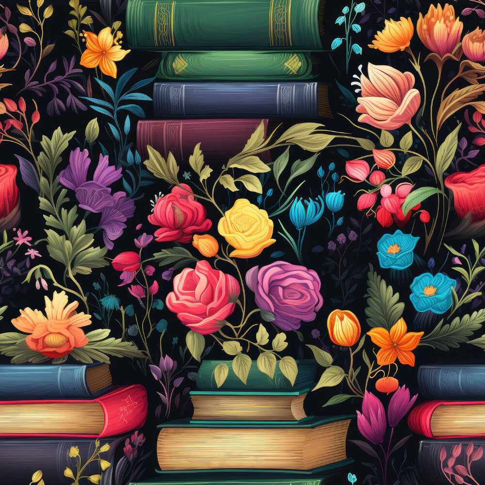 Rainbow Books and Flowers Fat Quarter Bundle