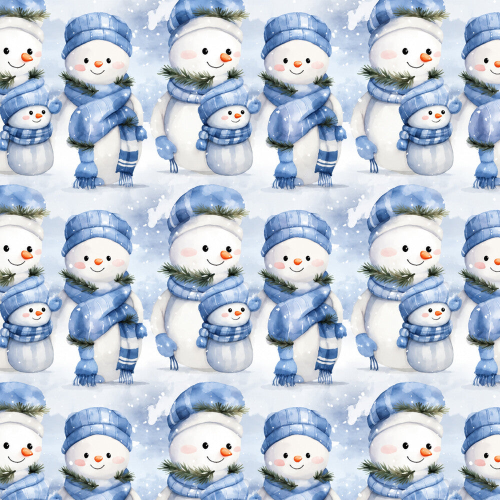 Vintage Winter Blue Christmas Fat Quarter Bundle