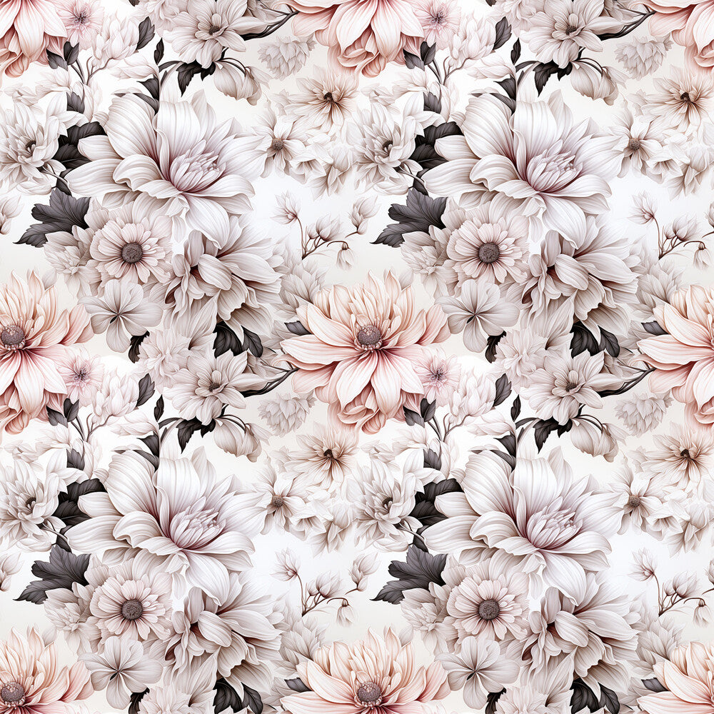 White Flowers Fat Quarter Bundle
