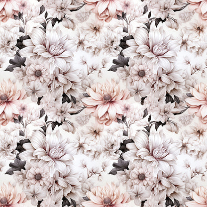 White Flowers Fat Quarter Bundle