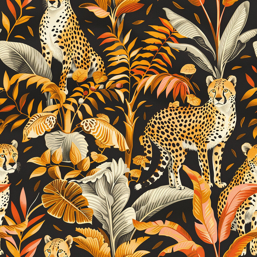 Cheetah and Leaves Fat Quarter Bundle