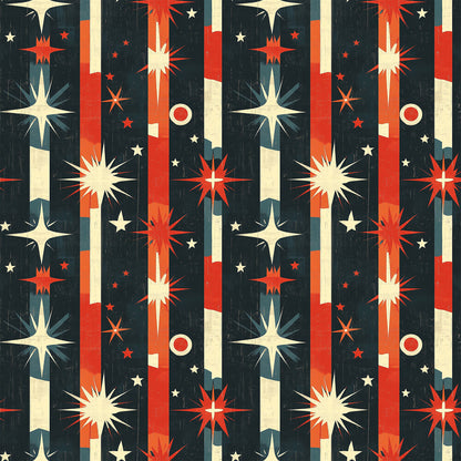 Sparkleworks Mid-Century 4th of July Fat Quarter Bundle