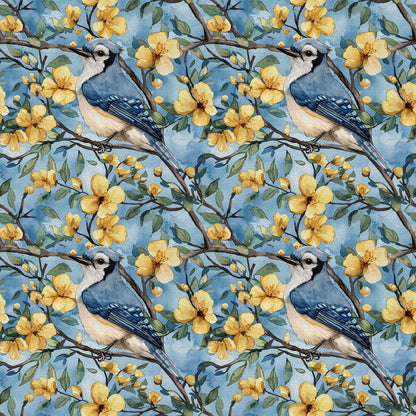 Blue Jay Florals Fat Quarter Bundle