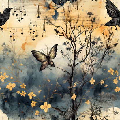 Moon Music Butterflies Fat Quarter Bundle
