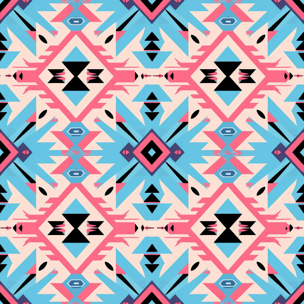 Aztec Pink and Blue Western Fat Quarter Bundle