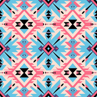Aztec Pink and Blue Western Fat Quarter Bundle