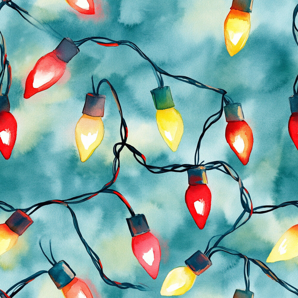Watercolor Christmas Lights Fat Quarter Bundle