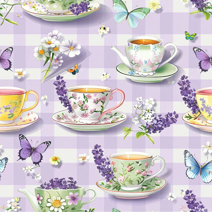 Tea Party Gingham Fat Quarter Bundle