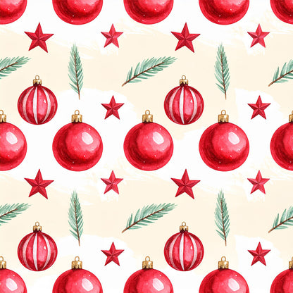 Traditional Christmas Watercolor Fat Quarter Bundle
