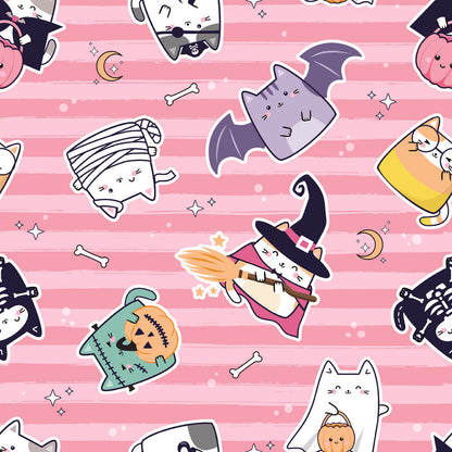 Kawaii Cute Halloween Cats Fat Quarter Bundle
