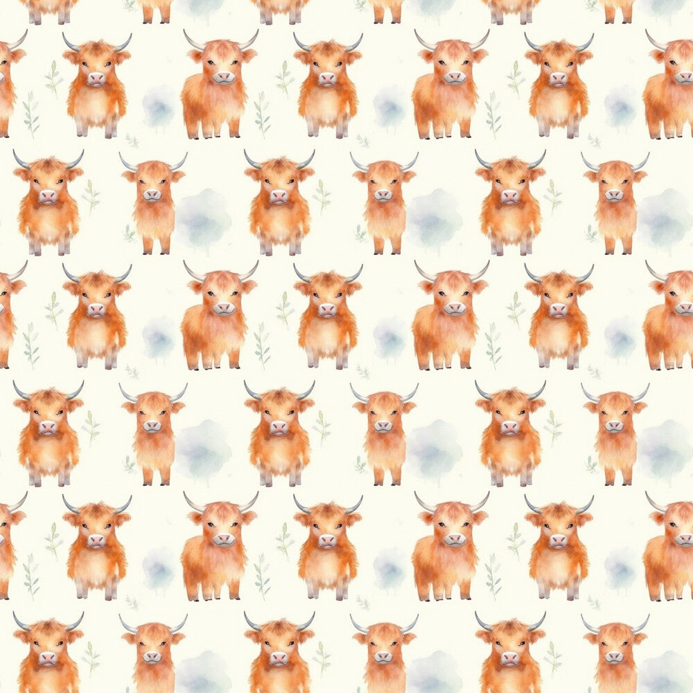 Funky Highland Cows Fat Quarter Bundle
