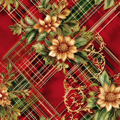 Red Green Gold Christmas Fat Quarter Bundle