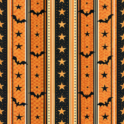 Halloween Gingham and Stripes Fat Quarter Bundle