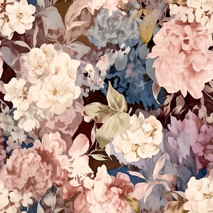 Navy Rose Wine Florals Fat Quarter Bundle