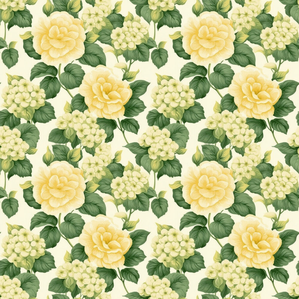 Floral Yellow Cottage Gardens Fat Quarter Bundle