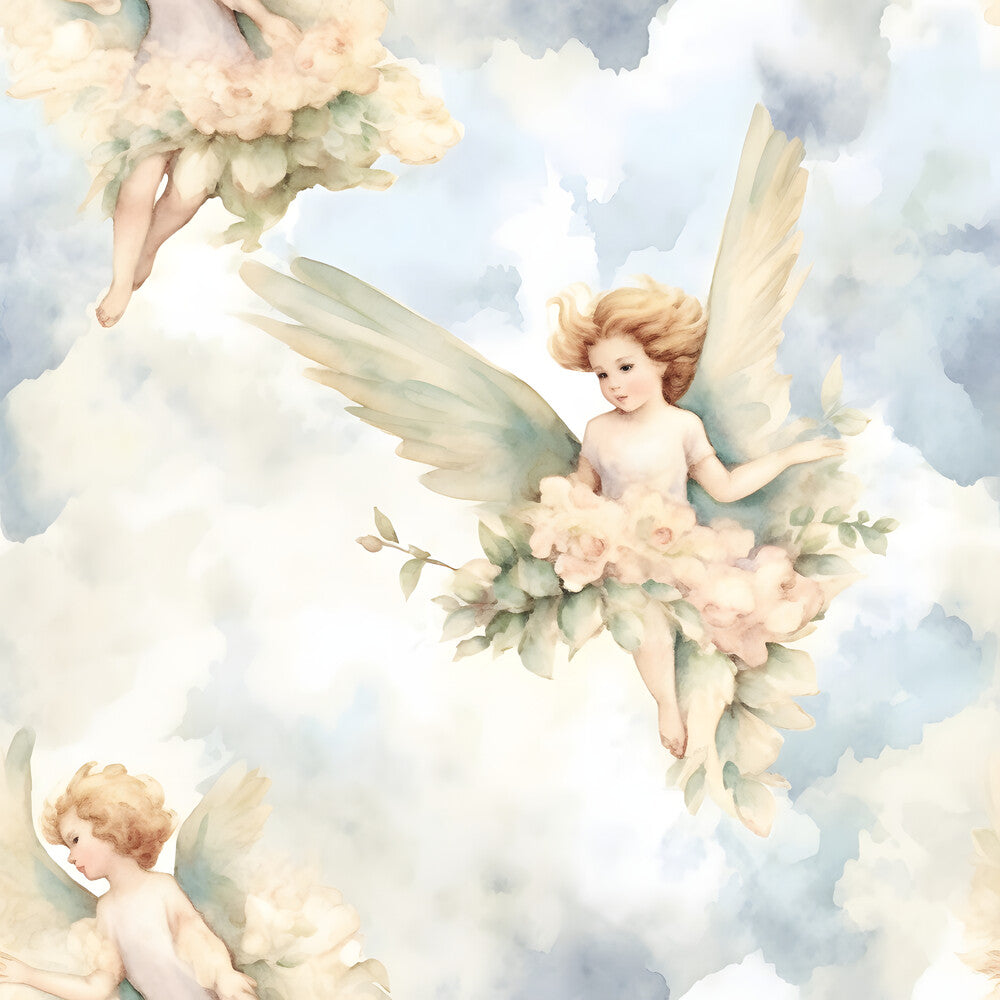 Vintage Angels in Heavenly Skies Fat Quarter Bundle