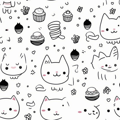 Black and White Cats Fat Quarter Bundle