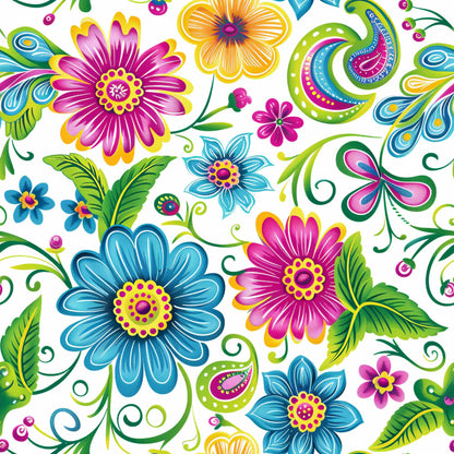 Bright Preppy Paisley Fat Quarter Bundle