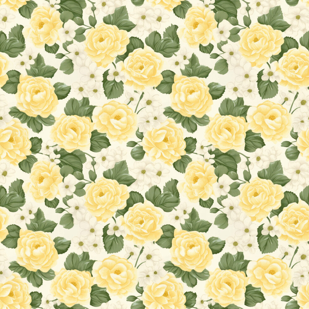 Floral Yellow Cottage Gardens Fat Quarter Bundle